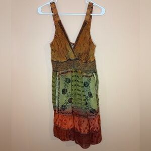 Tie Dye Embroidered Sundress